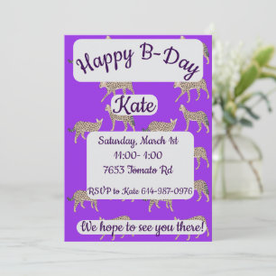 Serval Cats Happy Birthday Invitation