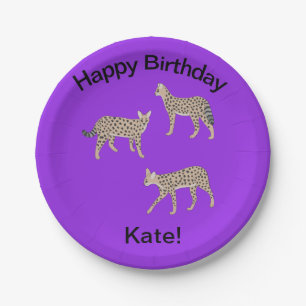 Serval Cats  Paper Plate