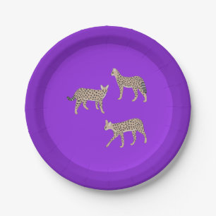 Serval Cats Paper Plate