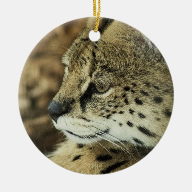 Serval Ceramic Ornament (Front)