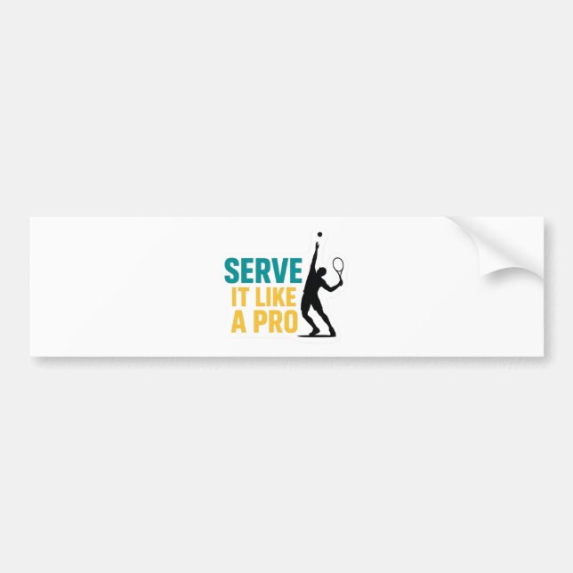Serve It Like a Pro – Tennis Player Car Decal (Front)