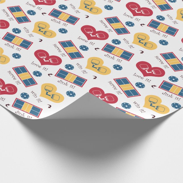 Serve it, win it, dink it - pickleball wrapping pa paper (Corner)