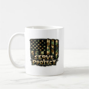 🇺🇸 Serve & Protect – Patriotic Coffee Mug ☕🛡️