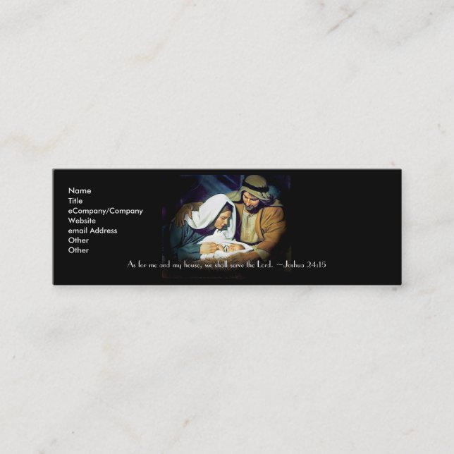 Serve the Lord Mini Business Card (Front)
