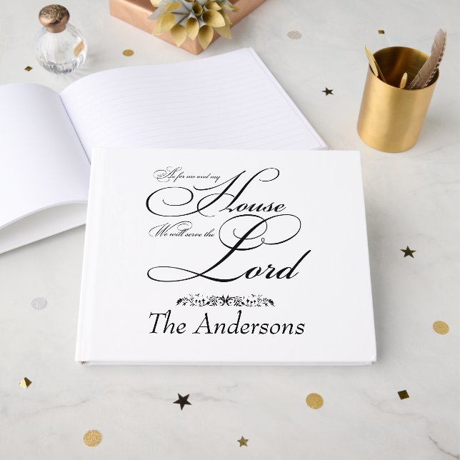 Serve the Lord personalized  Guest Book (Front Open)