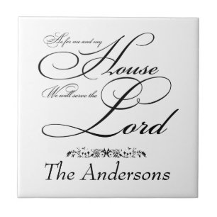 Serve the Lord personalized  Tile