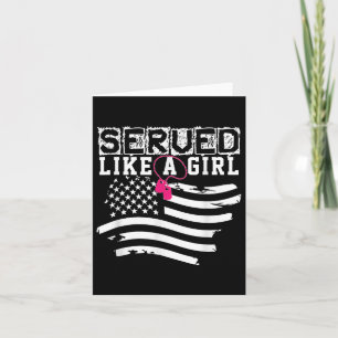 Served Like A Girl Memorial Women Veterans Day Wom Card
