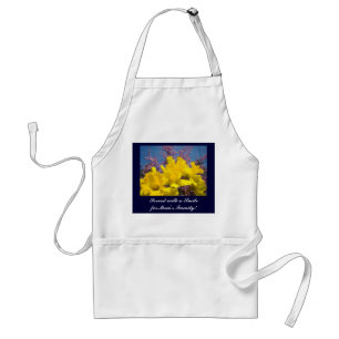 Served with a Smile for Mom's Family! apron Flower