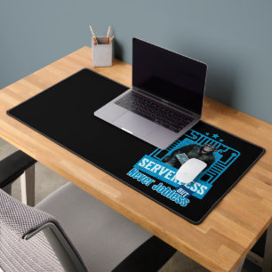 Serverless Funny Monkey Developer Humour Desk Mat