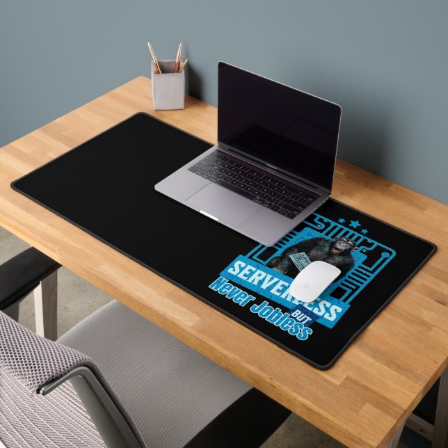 Serverless Funny Monkey Developer Humour Desk Mat (Office 2)