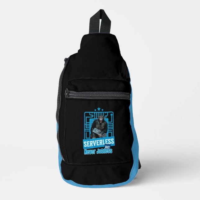 Serverless Funny Monkey Developer Humour Sling Bag (Front)