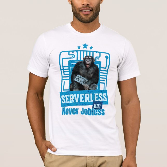 Serverless Funny Monkey Developer Humour T-Shirt (Front)