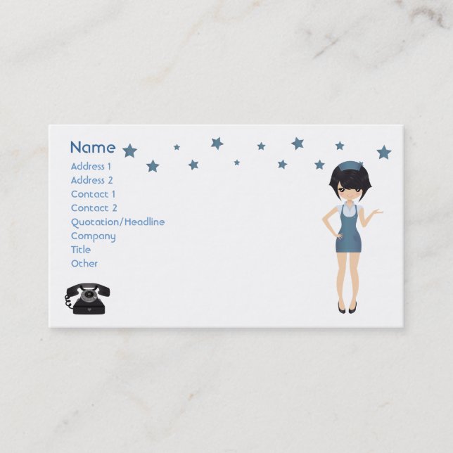 Serveuse de carte de visite (Devant)