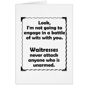 Serveuse de joute d'esprit