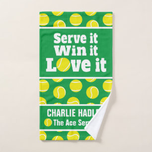 Servez-le, gagnez-le, aimez-le tennis sports vert
