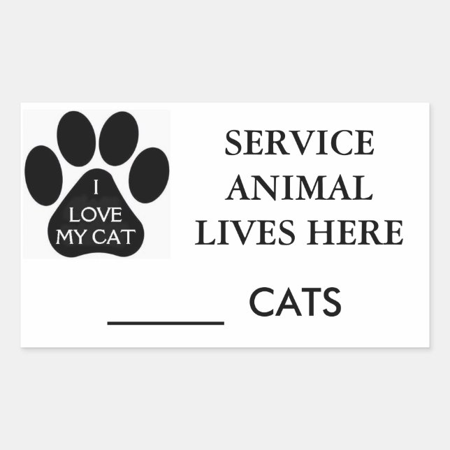 Service Animal Sticker (Front)