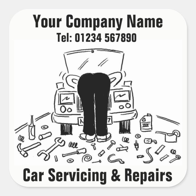 Service automobile et réparations autocollants d'a (Devant)