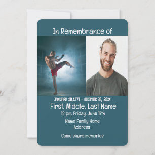 Service commémoratif Arts martiaux Invitations