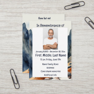 Service commémoratif Invitation Aquarelle Randonné