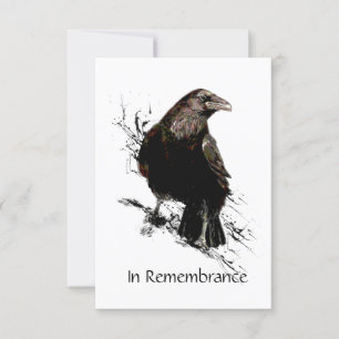 Service commémoratif Invitation Raven Black Bird
