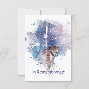 Service commémoratif Invitation Wolf Wildlife Art