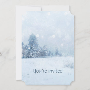 Service commémoratif Invitations Forêt de neige Ar