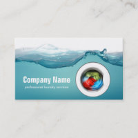 Service de blanchisserie - Carte de visite Blue Wa