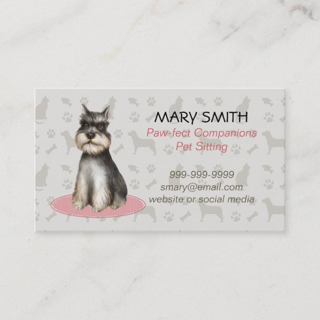 Service de Carte de visite avec chat Siamese (Devant)
