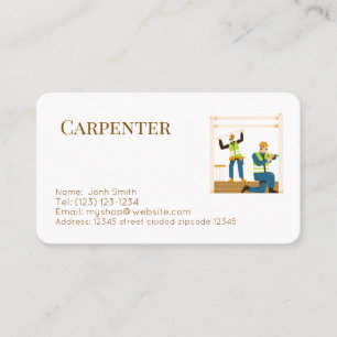 service de charpentier carte de visite modifiable