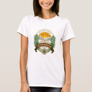Service de livraison T-shirt Femme verte apparente