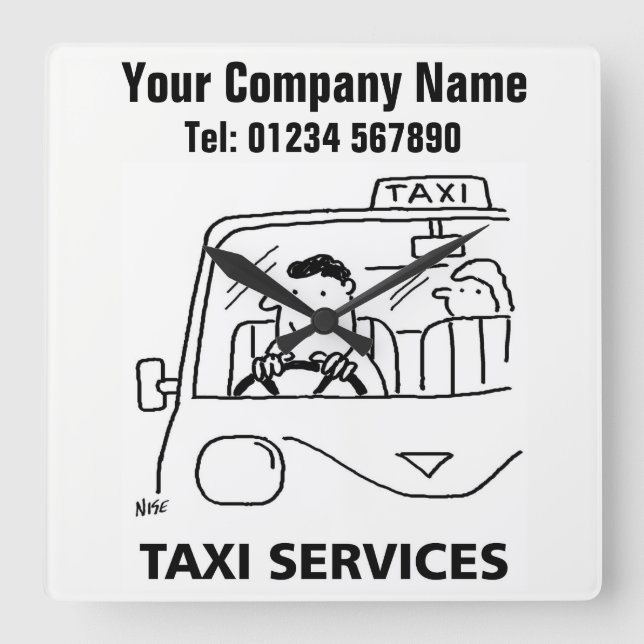 Service de location de taxi et de voiture Horloge  (Recto)