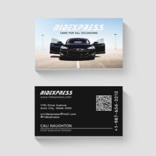 Service de location de voitures noires Carte de vi