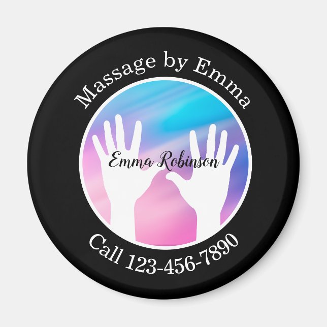 Service de massage Clients Magnets d'entreprise (Devant)