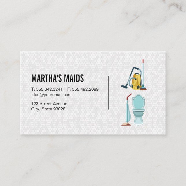 Service de ménage | Carte de visite d'équipement d (Devant)