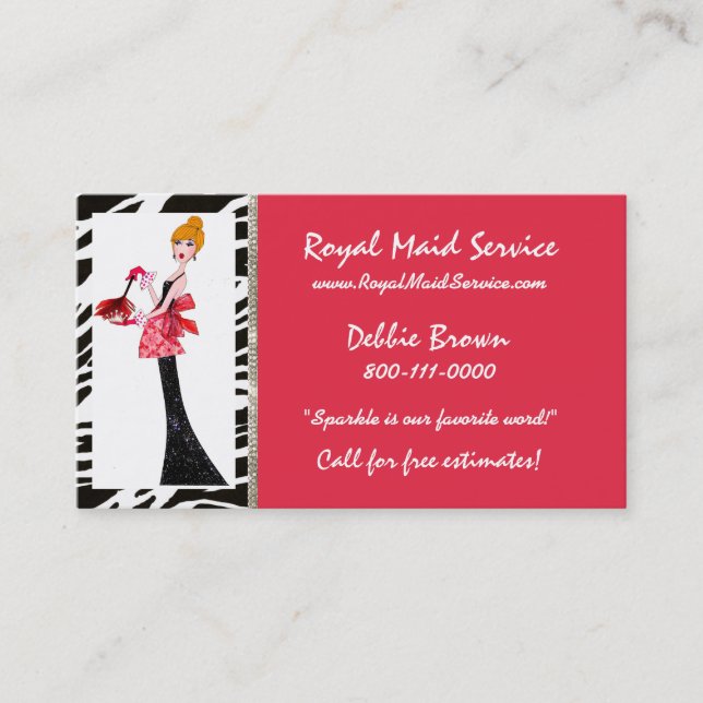 Service de nettoyage Diva Cartes de visite (Devant)
