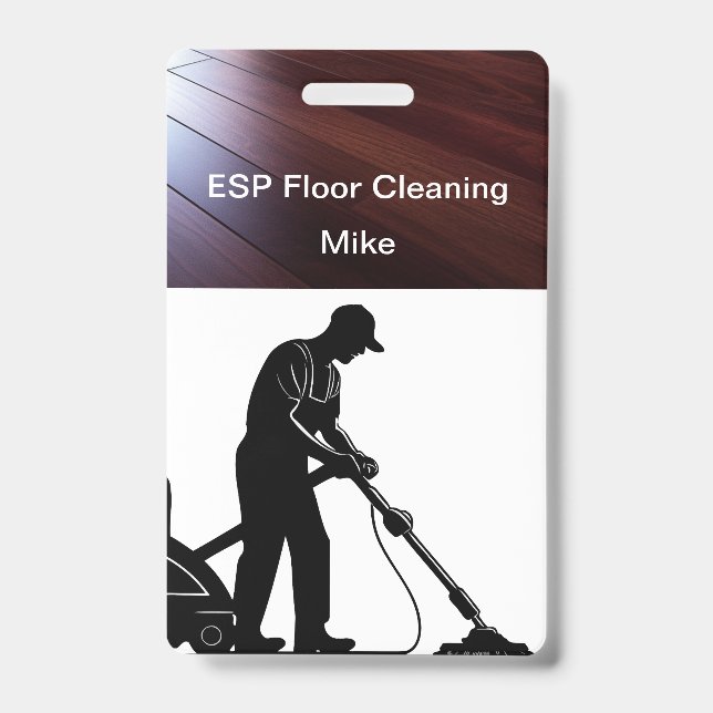 Service de nettoyage du sol Badges de travail (Front)