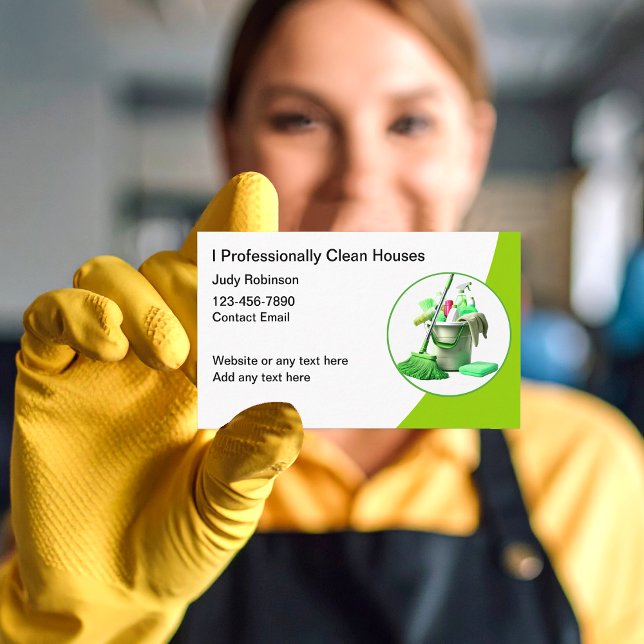 Service de nettoyage professionnel Carte de visite (Créateur téléchargé)