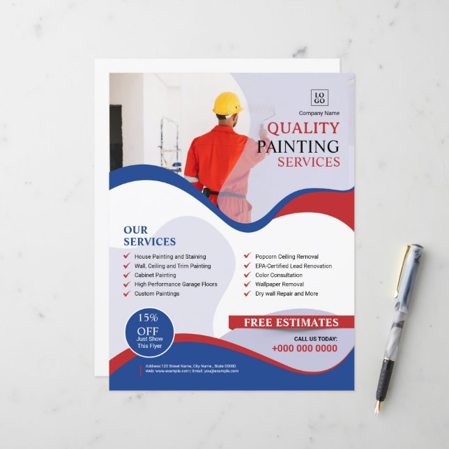 Service de peinture Circulaire Modèle : (Devant/Arrière en situation)