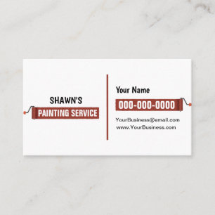 Service de peinture rouge Carte de visite double f