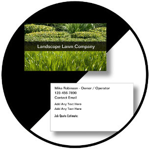 Service de pelouse paysager Nouveaux Cartes de vis