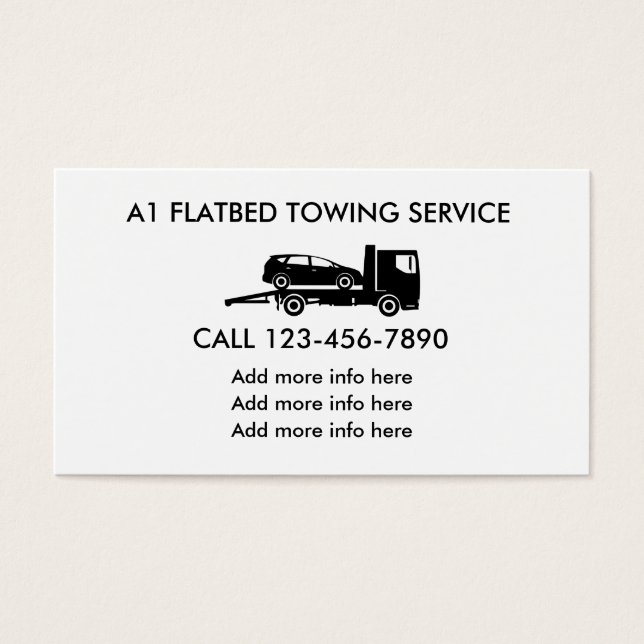 Service de remorquage automatique plat (Devant)