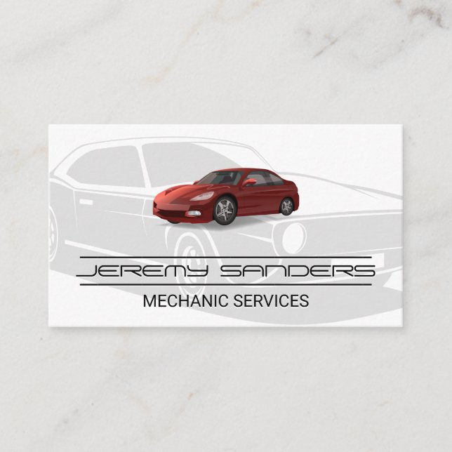 Service de voiture | Auto | Carte de visite mécani (Devant)