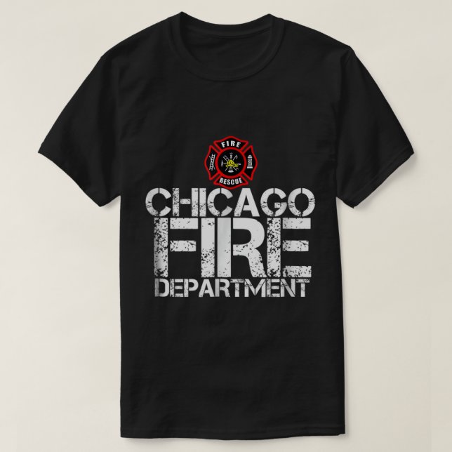 Service d'incendie de Chicago TShirt Tee - shirt F (Design devant)