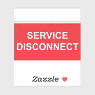 Service Disconnect Sticker