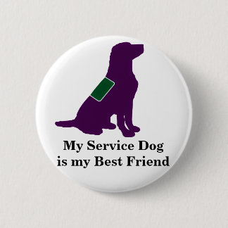 Service Dog 2 Inch Round Button