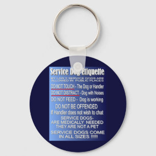 Service Dog Etiquette Keychain