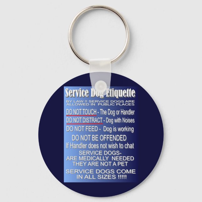 Service Dog Etiquette Keychain (Front)