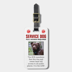 Service Dog - Full Access Required Badge Luggage Tag