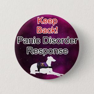 Service Dog Helpers Purple Space 2 Inch Round Button
