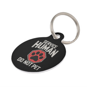 Service Dog Human Do Not Pet Rescue Dog Owner  Tag